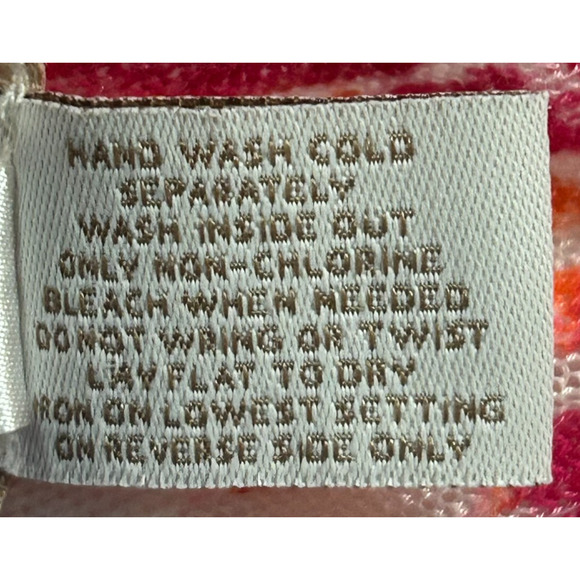 Chicos Cardigan Womens Large 2 Pink Orange Open Front Lightweight Sweater Beachy - Picture 8 of 9